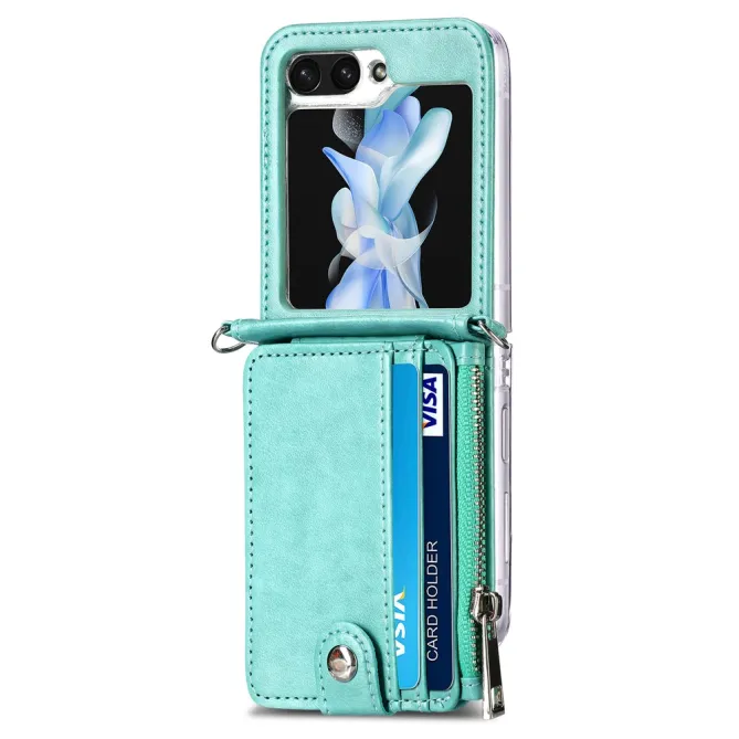 Coque Samsung Galaxy Z Flip 7 FE et Z Flip 6 Portefeuille Bandoulière