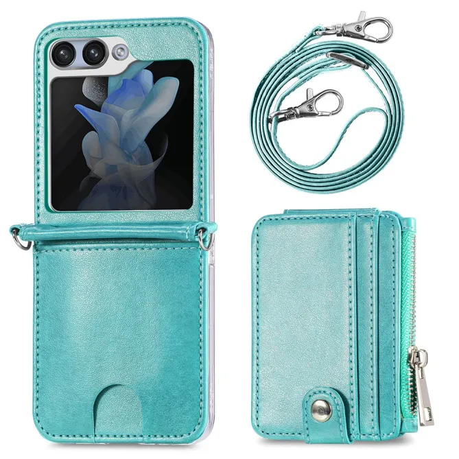 Coque Samsung Galaxy Z Flip 7 FE et Z Flip 6 Portefeuille Bandoulière