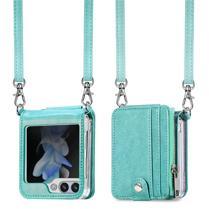 Coque Samsung Galaxy Z Flip 7 FE et Z Flip 6 Portefeuille Bandoulière