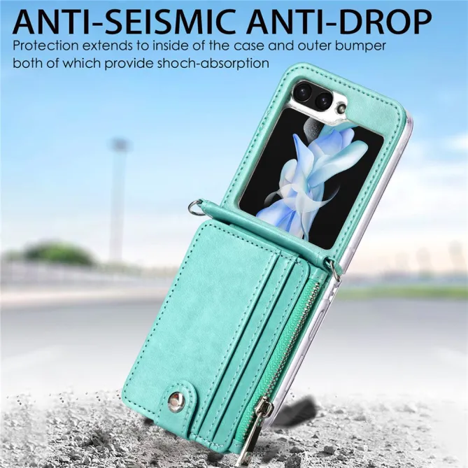 Coque Samsung Galaxy Z Flip 7 FE et Z Flip 6 Portefeuille Bandoulière