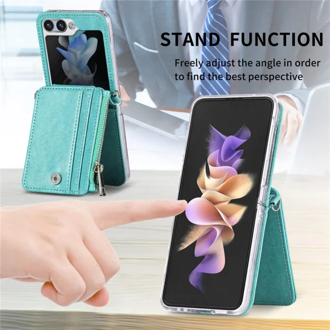 Coque Samsung Galaxy Z Flip 7 FE et Z Flip 6 Portefeuille Bandoulière