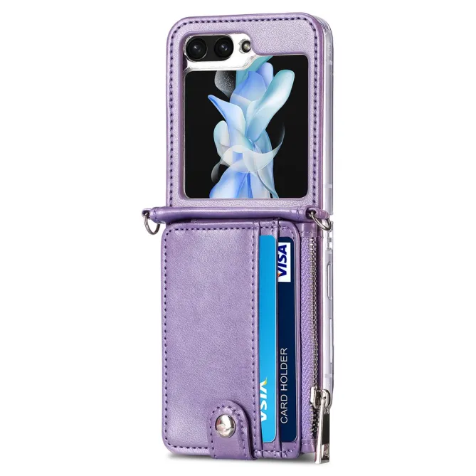 Coque Samsung Galaxy Z Flip 7 FE et Z Flip 6 Portefeuille Bandoulière