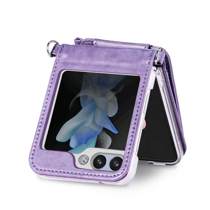 Coque Samsung Galaxy Z Flip 7 FE et Z Flip 6 Portefeuille Bandoulière
