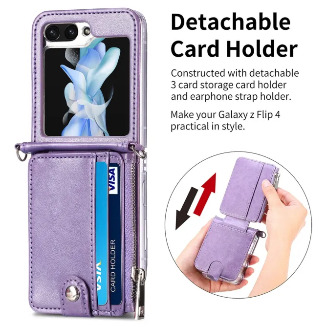 Coque Samsung Galaxy Z Flip 7 FE et Z Flip 6 Portefeuille Bandoulière