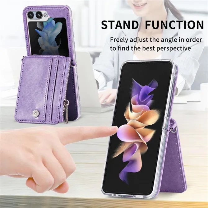 Coque Samsung Galaxy Z Flip 7 FE et Z Flip 6 Portefeuille Bandoulière