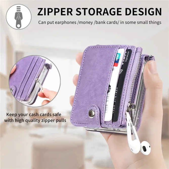Coque Samsung Galaxy Z Flip 7 FE et Z Flip 6 Portefeuille Bandoulière