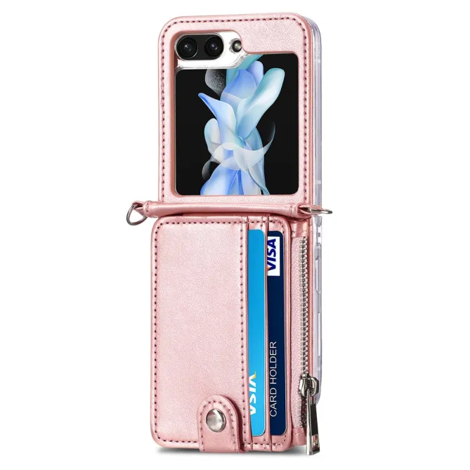 Coque Samsung Galaxy Z Flip 7 FE et Z Flip 6 Portefeuille Bandoulière