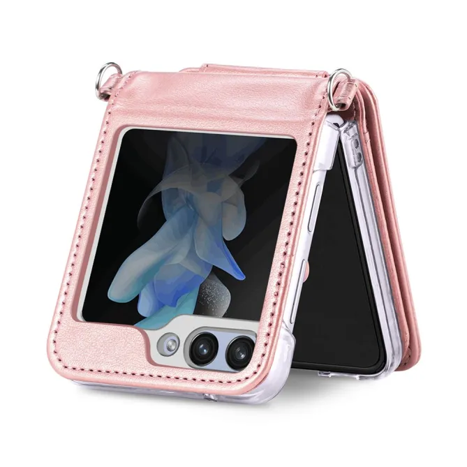 Coque Samsung Galaxy Z Flip 7 FE et Z Flip 6 Portefeuille Bandoulière