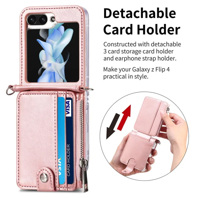 Coque Samsung Galaxy Z Flip 7 FE et Z Flip 6 Portefeuille Bandoulière