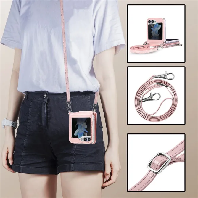 Coque Samsung Galaxy Z Flip 7 FE et Z Flip 6 Portefeuille Bandoulière