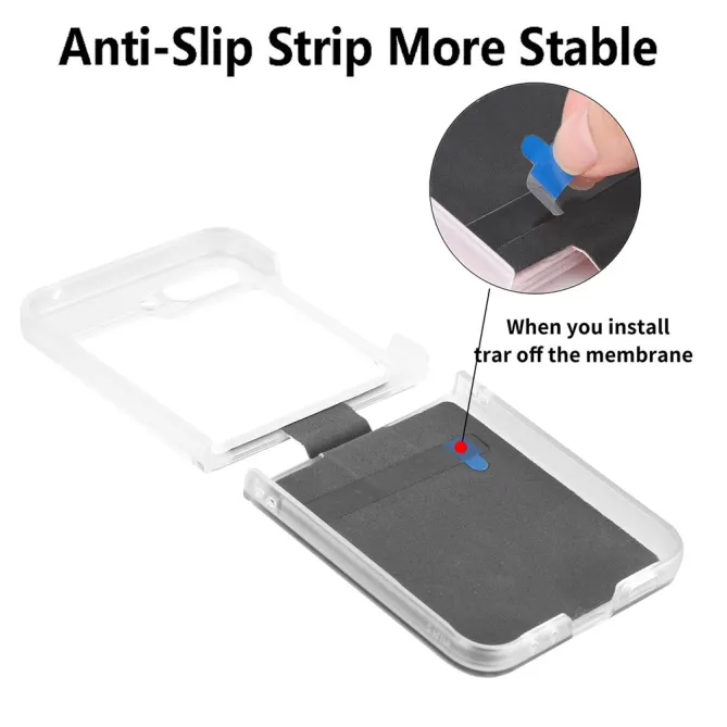 Coque Samsung Galaxy Z Flip 7 FE et Z Flip 6 Pailletée Anneau Strass