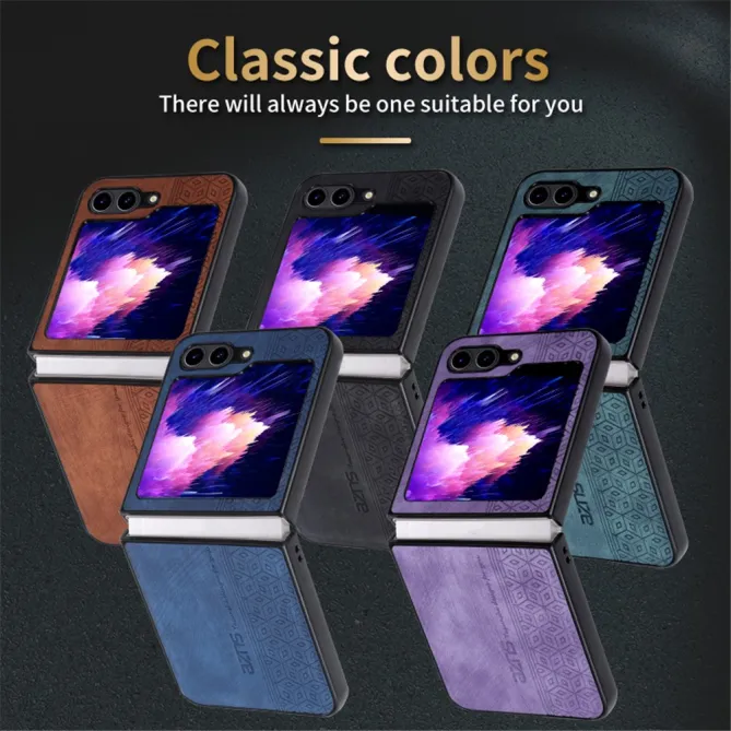 Coque Samsung Galaxy Z Flip7 FE / Z Flip6 AZNS Style Cuir