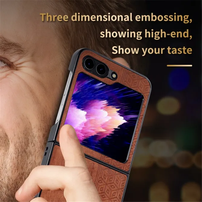Coque Samsung Galaxy Z Flip7 FE / Z Flip6 AZNS Style Cuir