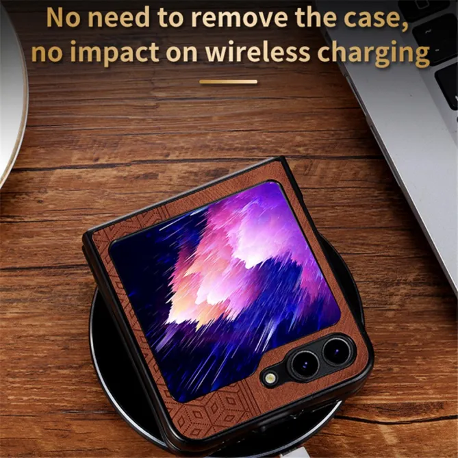 Coque Samsung Galaxy Z Flip7 FE / Z Flip6 AZNS Style Cuir