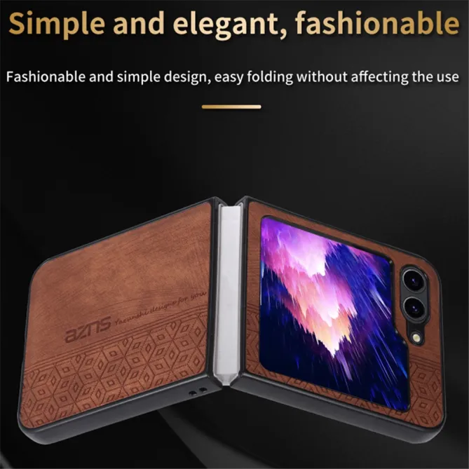 Coque Samsung Galaxy Z Flip7 FE / Z Flip6 AZNS Style Cuir
