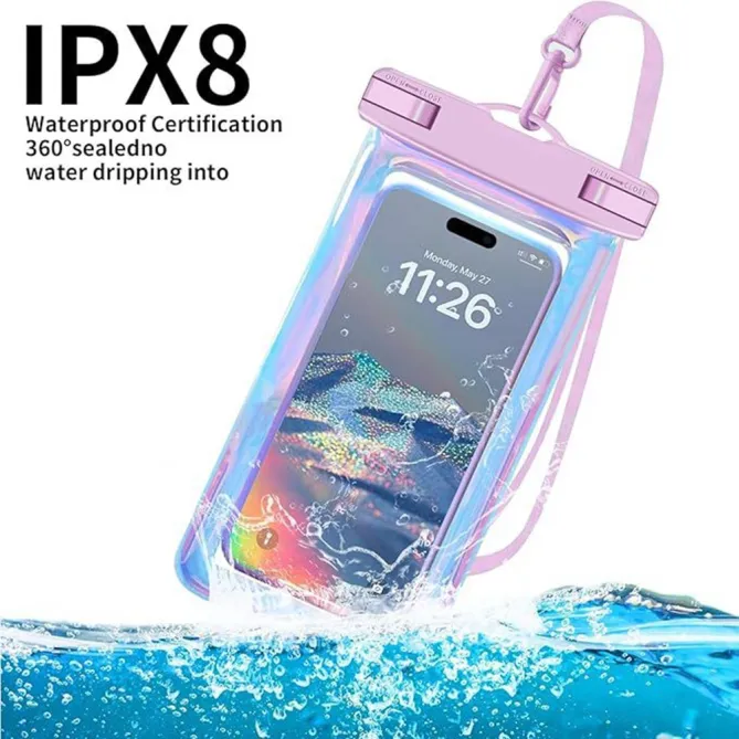 Pochette Étanche pour Natation et Plongée - IPX8, Compatible Écran Tactile
