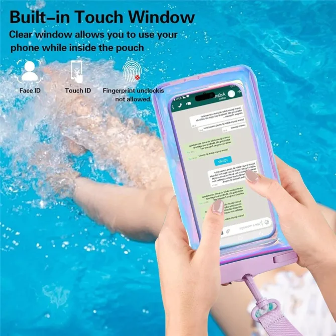 Pochette Étanche pour Natation et Plongée - IPX8, Compatible Écran Tactile