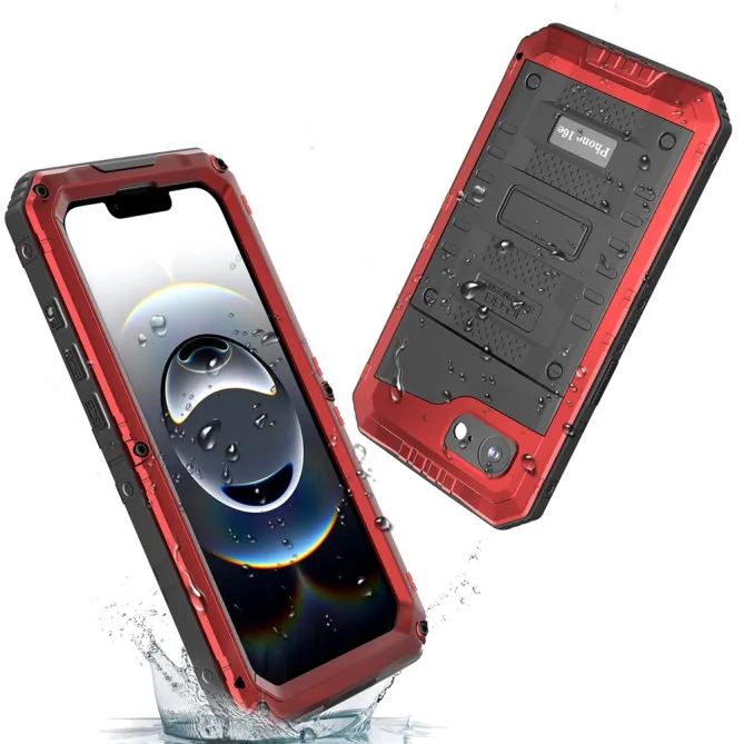 Coque iPhone 17e et 16e Métal Silicone IP68 Étanche