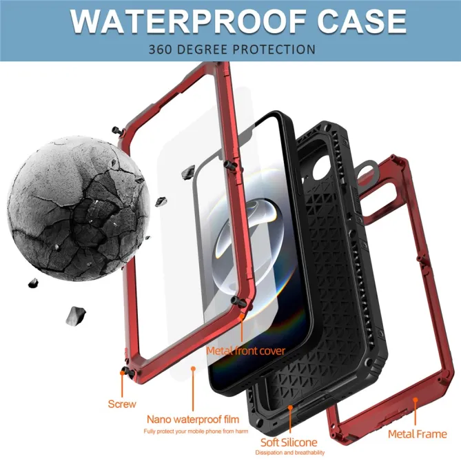 Coque iPhone 17e et 16e Métal Silicone IP68 Étanche