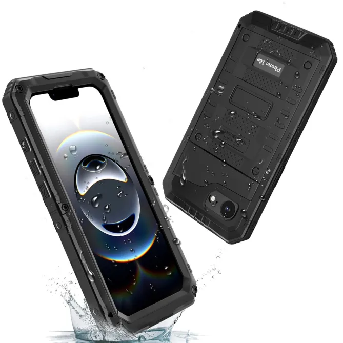 Coque iPhone 17e et 16e Métal Silicone IP68 Étanche