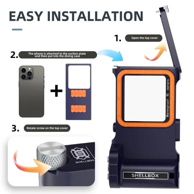 Caisson Étanche de Plongée Universel - IP68, 15 Mètres, Compatible Bluetooth