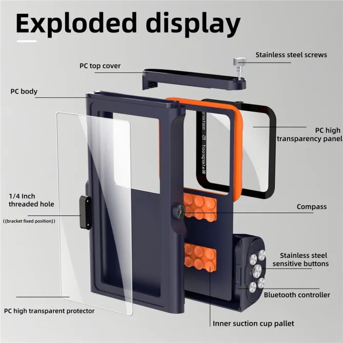 Caisson Étanche de Plongée Universel - IP68, 15 Mètres, Compatible Bluetooth