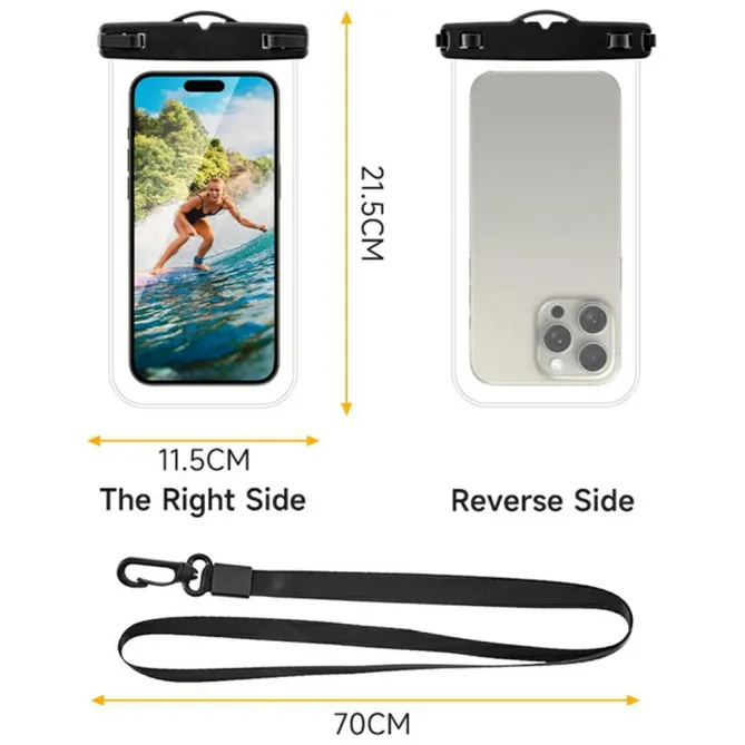 Pochette Étanche avec Clip de Fermeture - IPX8, 30 Mètres