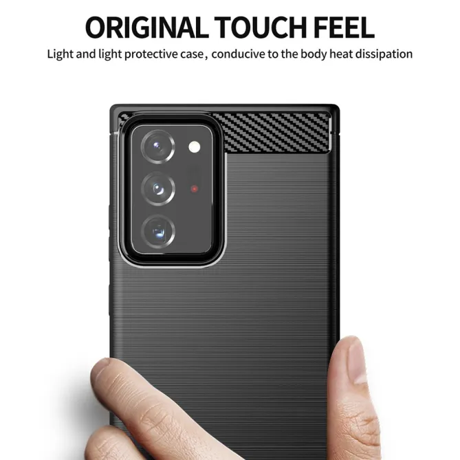 Coque Samsung Galaxy Note 20 Ultra effet brossé silicone