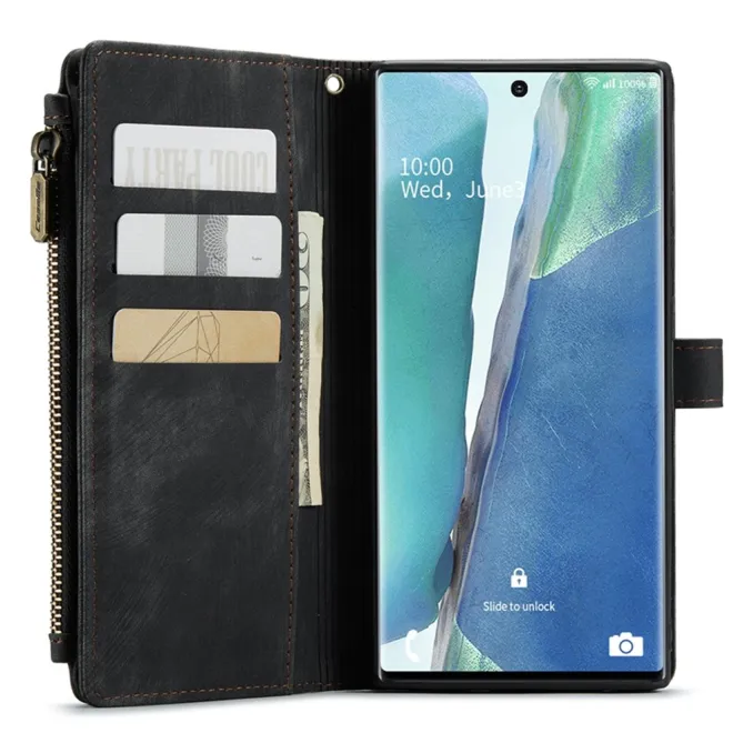 Étui Portefeuille Samsung Galaxy Note 20 Ultra C30 Zip et Multi Rangements