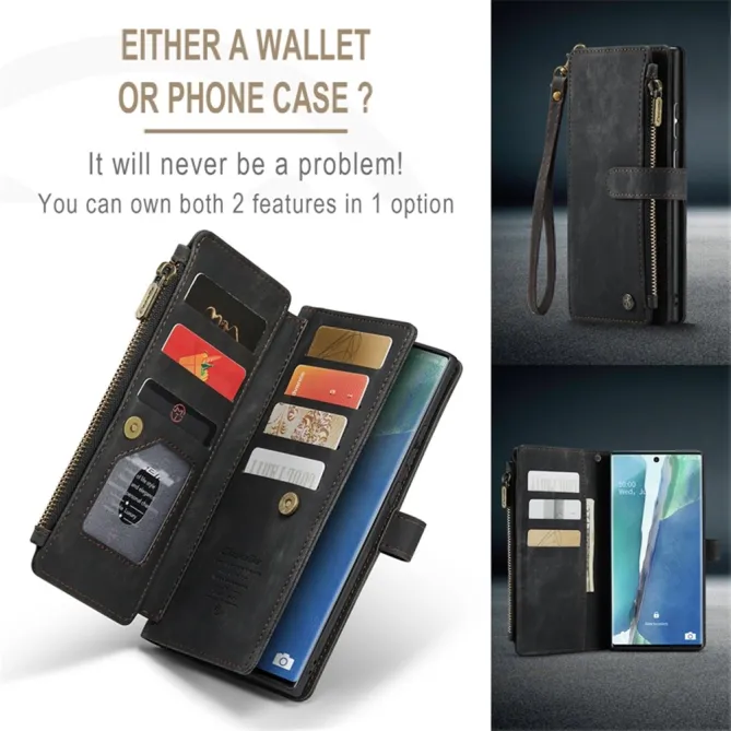 Étui Portefeuille Samsung Galaxy Note 20 Ultra C30 Zip et Multi Rangements