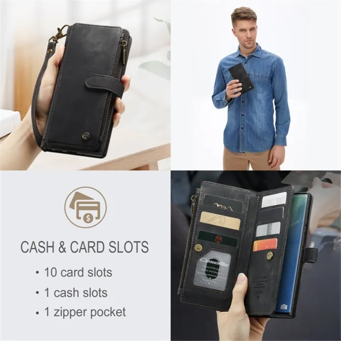 Étui Portefeuille Samsung Galaxy Note 20 Ultra C30 Zip et Multi Rangements