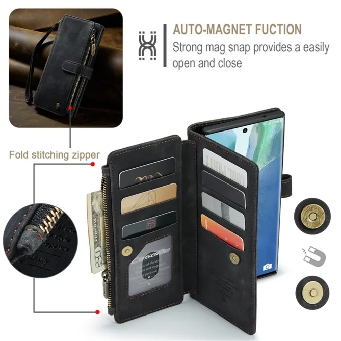 Étui Portefeuille Samsung Galaxy Note 20 Ultra C30 Zip et Multi Rangements