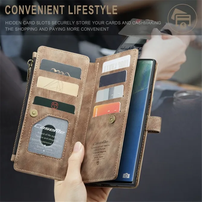 Étui Portefeuille Samsung Galaxy Note 20 Ultra C30 Zip et Multi Rangements