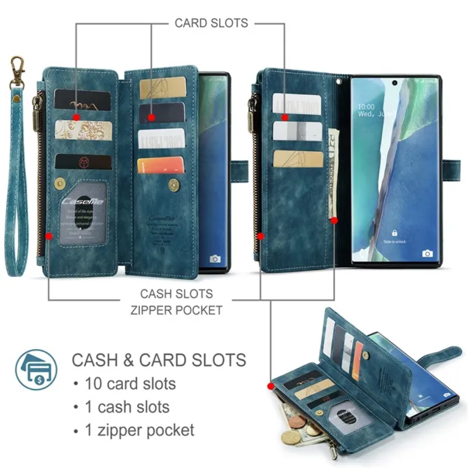 Étui Portefeuille Samsung Galaxy Note 20 Ultra C30 Zip et Multi Rangements