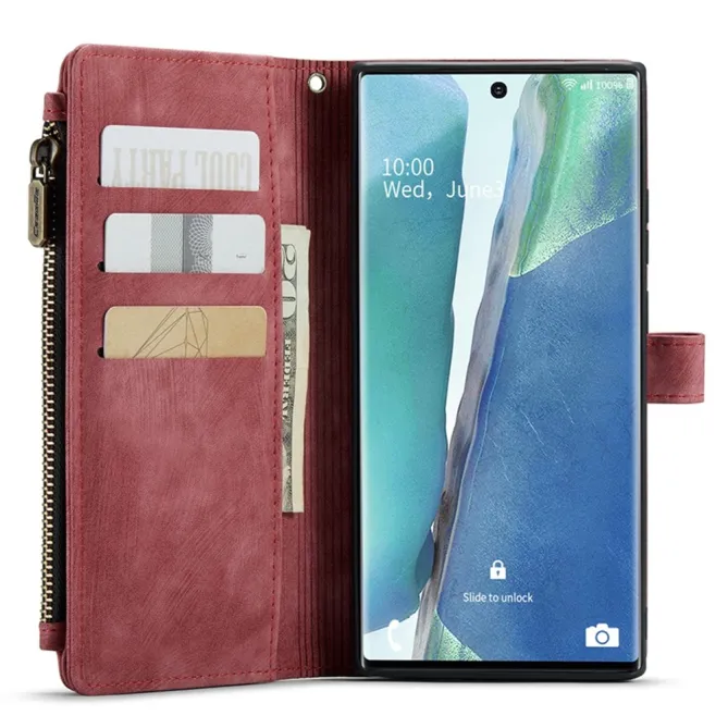Étui Portefeuille Samsung Galaxy Note 20 Ultra C30 Zip et Multi Rangements