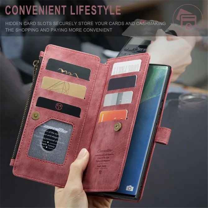 Étui Portefeuille Samsung Galaxy Note 20 Ultra C30 Zip et Multi Rangements