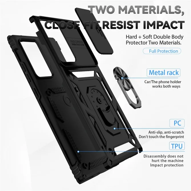 Coque Samsung Galaxy Note 20 Ultra Support Rotatif et Volet de Confidentialité