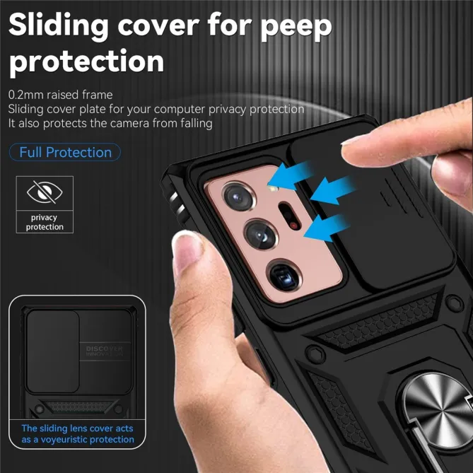 Coque Samsung Galaxy Note 20 Ultra Support Rotatif et Volet de Confidentialité