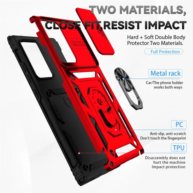 Coque Samsung Galaxy Note 20 Ultra Support Rotatif et Volet de Confidentialité