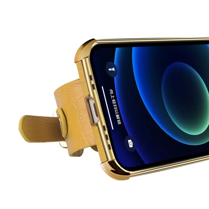 Coque Samsung Galaxy Note 20 Ultra Effet Croco avec Sangle Poignet