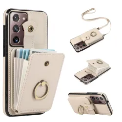 Coque Samsung Galaxy Note 20 Ultra Porte-Cartes Accordéon avec Bague Support