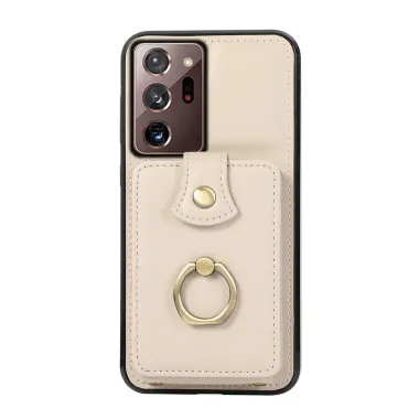 Coque Samsung Galaxy Note 20 Ultra Porte-Cartes Accordéon avec Bague Support