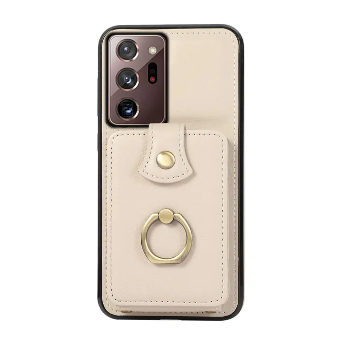 Coque Samsung Galaxy Note 20 Ultra Porte-Cartes Accordéon avec Bague Support