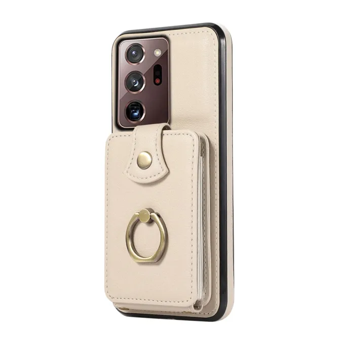 Coque Samsung Galaxy Note 20 Ultra Porte-Cartes Accordéon avec Bague Support