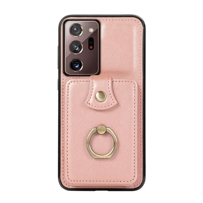 Coque Samsung Galaxy Note 20 Ultra Porte-Cartes Accordéon avec Bague Support