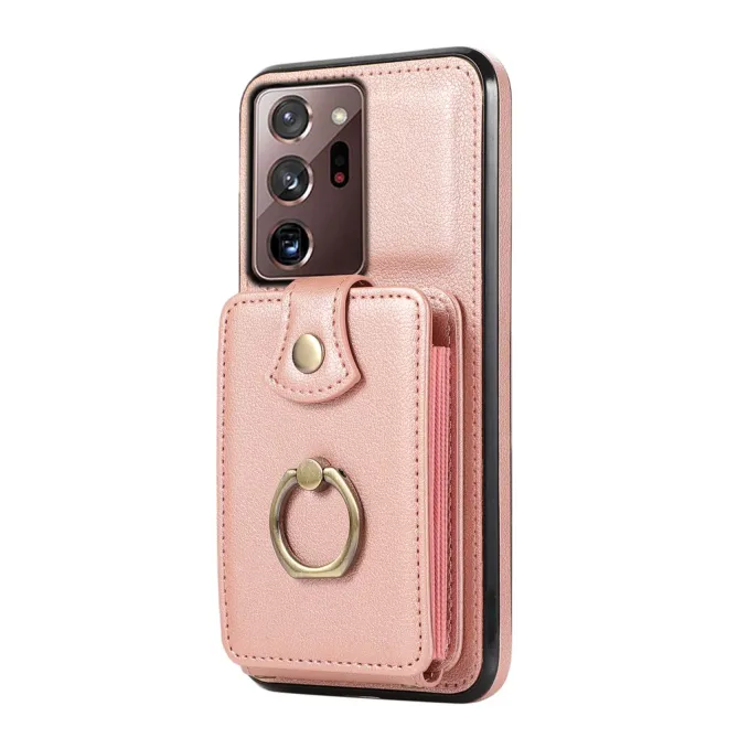 Coque Samsung Galaxy Note 20 Ultra Porte-Cartes Accordéon avec Bague Support