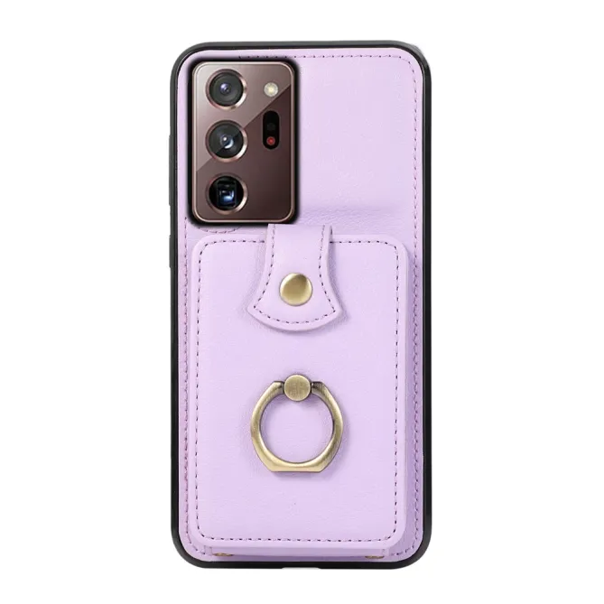 Coque Samsung Galaxy Note 20 Ultra Porte-Cartes Accordéon avec Bague Support
