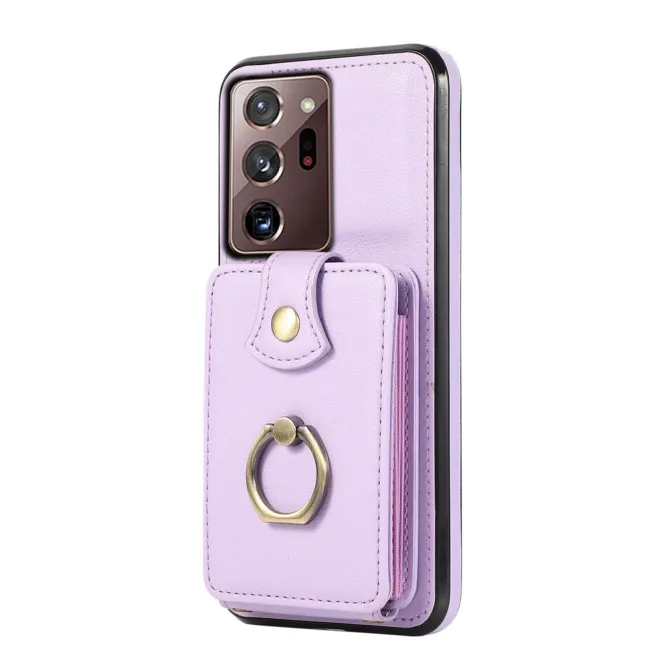 Coque Samsung Galaxy Note 20 Ultra Porte-Cartes Accordéon avec Bague Support