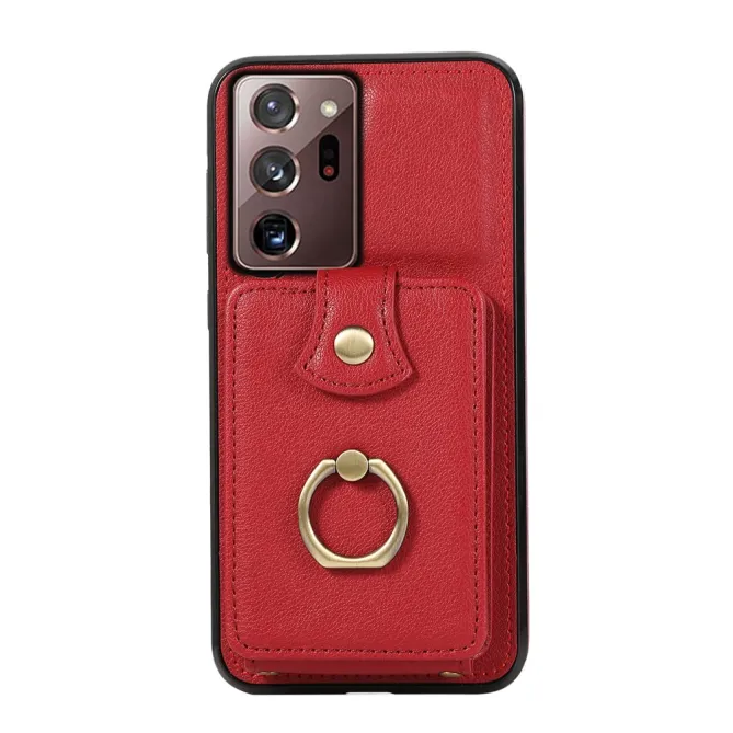 Coque Samsung Galaxy Note 20 Ultra Porte-Cartes Accordéon avec Bague Support