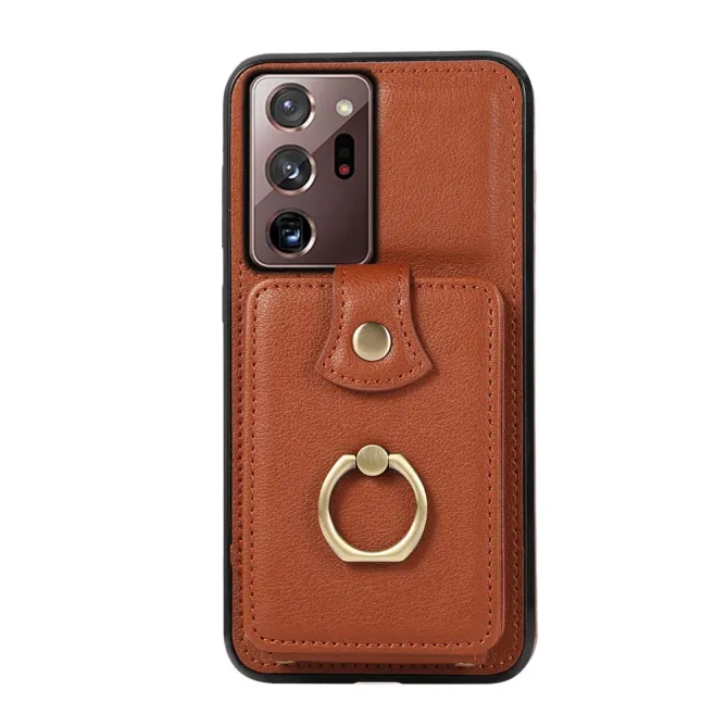Coque Samsung Galaxy Note 20 Ultra Porte-Cartes Accordéon avec Bague Support